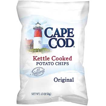 Cape Cod Kettle Cooked Original Potato Chips, 1 oz., 88/CS
