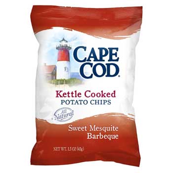 Cape Cod Potato Chips, Sweet Mesquite, 1.37 oz, 56/Case
