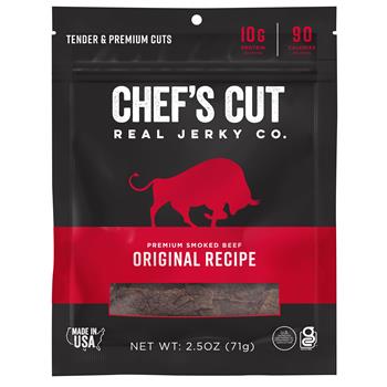 Chef&#39;s Cut Jerky Steak, Original Recipe, 2.5oz, 8/Case