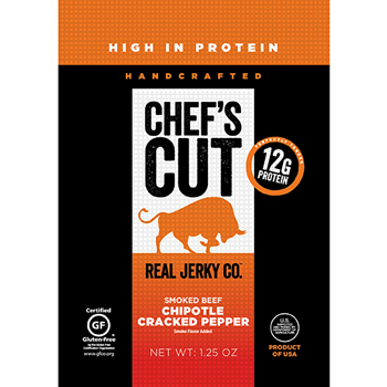 Chef&#39;s Cut Chipotle Cracked Pepper Steak Jerky, 1.25 oz., 12/CS
