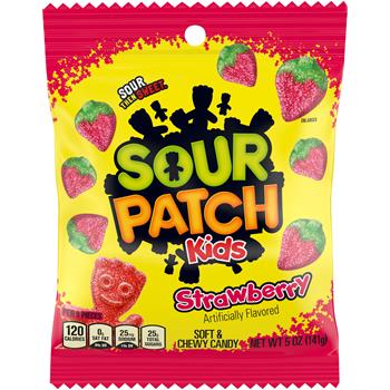 Sour Patch Strawberry Soft and Chewy Candy, 5 oz , 12/Case