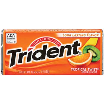 Trident Tropical Twist Gum, 12/CS