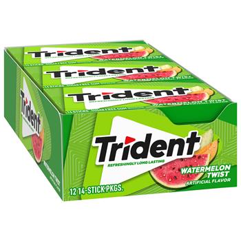 Trident Watermelon Twist, 14 Pieces/Pack, 12 Packs, 12/Box