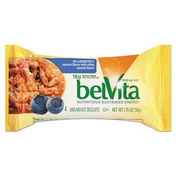 Nabisco belVita Breakfast Biscuits, Blueberry, 1.76 oz., 8/BX