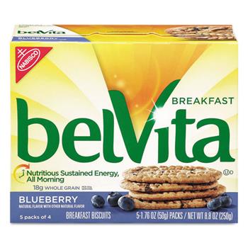 Nabisco belVita Breakfast Biscuits, Blueberry, 1.76 oz., 64/CT