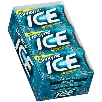 Dentyne Ice Gum, Winter Chill, 9/BX
