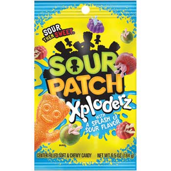 Sour Patch&#174; Xploderz Soft &amp; Chewy Candy Peg Bag, 12/CS