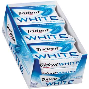 Trident White&#174;, Peppermint, 12 Pieces/PK, 9 PK/BX