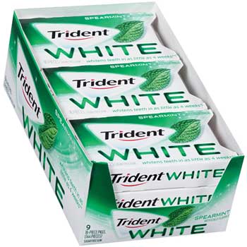Trident White&#174;, Spearmint, 12 Pieces/PK, 9 PK/BX