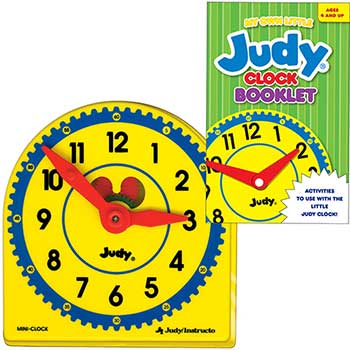 Carson-Dellosa Publishing Judy Plastic Clock Class Pack, 6/PK