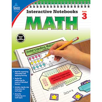 Carson-Dellosa Publishing Interactive Notebooks: Math, Grade 3