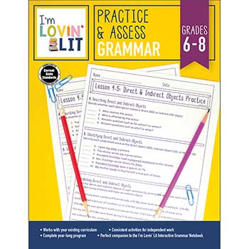 Carson-Dellosa Publishing I’m Lovin’ Lit Practice &amp; Assess: Grammar, Grades 6 - 8