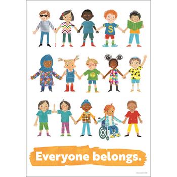 Carson-Dellosa Publishing All Are Welcome Poster, Everyone Belongs, 19&quot; x 13&quot;