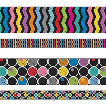 Carson-Dellosa Publishing Colorful Chalkboard Straight Borders
