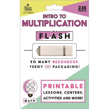 Carson-Dellosa Publishing In a Flash, Intro to Multiplication Printable Collection, Grade 2-3