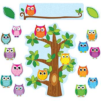 Carson-Dellosa Publishing Colorful Owls Behavior Bulletin Board Set