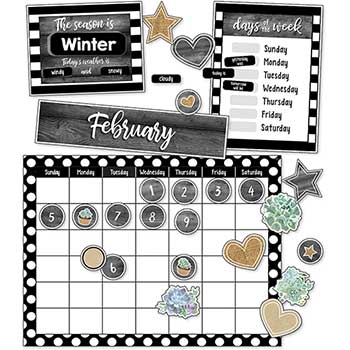 Carson-Dellosa Publishing Simply Stylish Calendar Bulletin Board Set