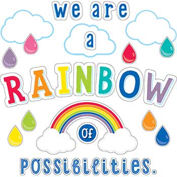 Carson-Dellosa Publishing Hello Sunshine We Are a Rainbow of Possibilities Bulletin Board Set