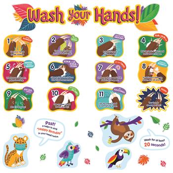 Carson-Dellosa Publishing One World Bulletin Board Set, Handwashing