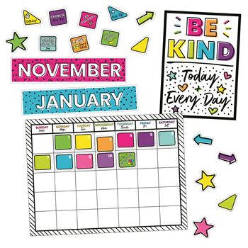 Carson-Dellosa Publishing Kind Vibes Bulletin Board Set, Calendar