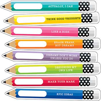 Schoolgirl Style Hello Sunshine Motivational Pencils Cut-Outs