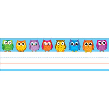 Carson-Dellosa Publishing Colorful Owls Nameplates