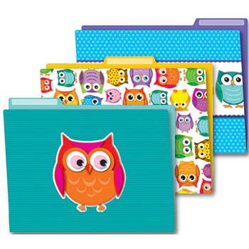 Carson-Dellosa Publishing Colorful Owls File Folders, 6/PK