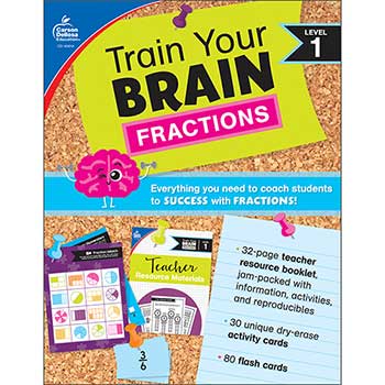 Carson-Dellosa Publishing Train Your Brain: Fractions Level 1