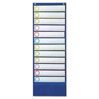 Carson-Dellosa Publishing Deluxe Scheduling Pocket Chart, 12 Pockets, 13 x 36