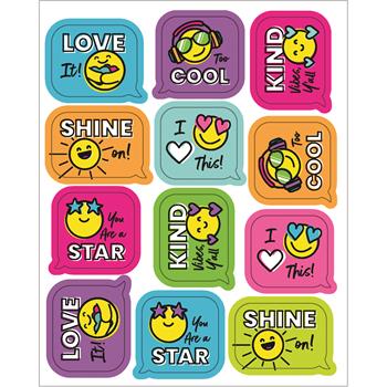 Carson-Dellosa Publishing Kind Vibes Motivational Stickers, Smiley Faces