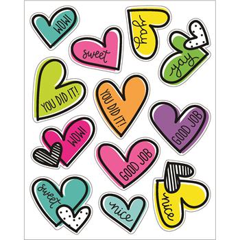 Carson-Dellosa Publishing Kind Vibes Motivational Stickers, Doodle Hearts
