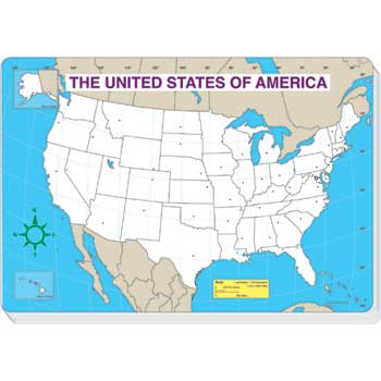 Carson-Dellosa Publishing Jumbo USA Map Pads, Blank, 16&quot; x 10 3/4&quot;