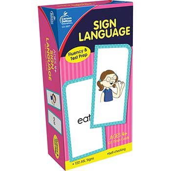 Carson-Dellosa Publishing Sign Language Flash Cards, 105/PK