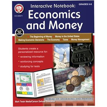 Carson-Dellosa Publishing Interactive Notebook: Economics and Money
