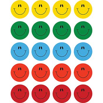 Carson-Dellosa Publishing Smiley Faces, Multicolor Shape Stickers, 120/PK