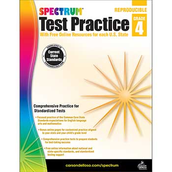 Carson-Dellosa Publishing Spectrum Test Practice Workbook, Grade 4