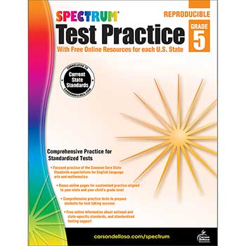 Carson-Dellosa Publishing Spectrum Test Practice Workbook, Grade 5