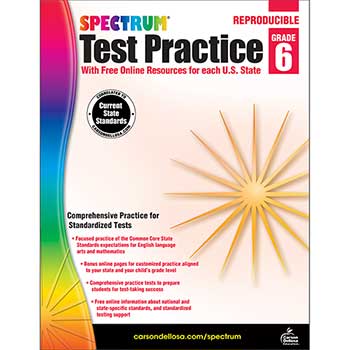 Carson-Dellosa Publishing Spectrum Test Practice Workbook, Grade 6