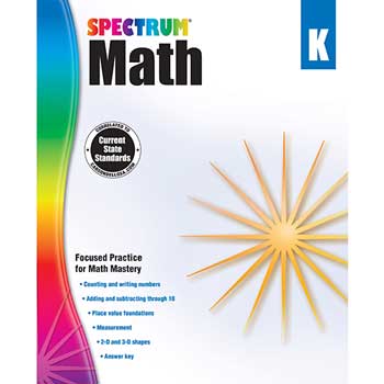 Carson-Dellosa Publishing Spectrum Math Workbook, Grade K