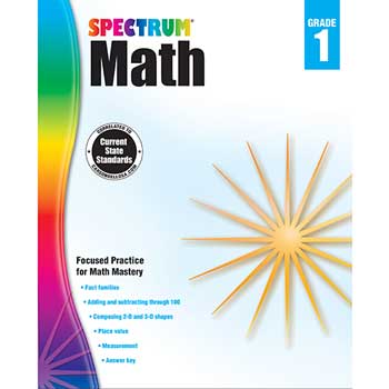 Carson-Dellosa Publishing Spectrum Math Workbook, Grade 1