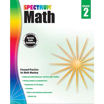 Carson-Dellosa Publishing Spectrum Math Workbook, Grade 2