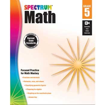 Carson-Dellosa Publishing Spectrum Math Workbook, Grade 5