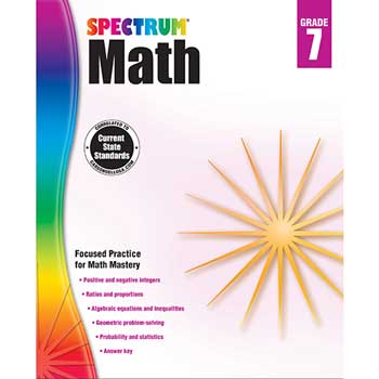 Carson-Dellosa Publishing Spectrum Math Workbook, Grade 7