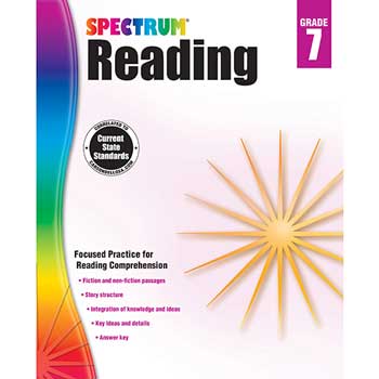 Carson-Dellosa Publishing Spectrum Reading Workbook, Grade 7