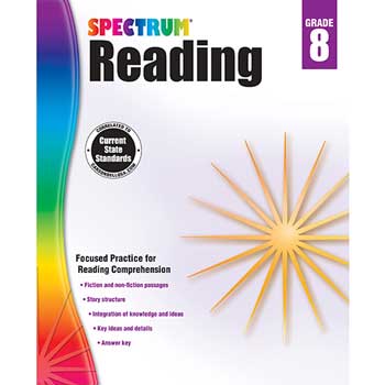 Carson-Dellosa Publishing Spectrum Reading Workbook, Grade 8