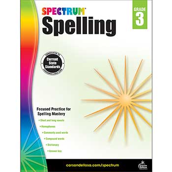 Carson-Dellosa Publishing Spectrum Spelling, Grade 3