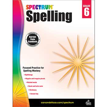 Carson-Dellosa Publishing Spectrum Spelling, Grade 6