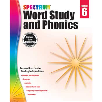 Carson-Dellosa Publishing Spectrum Word Study and Phonics, Grade 6