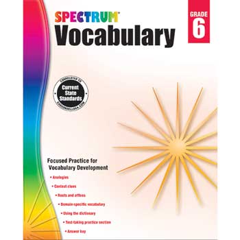 Carson-Dellosa Publishing Spectrum Vocabulary, Grade 6