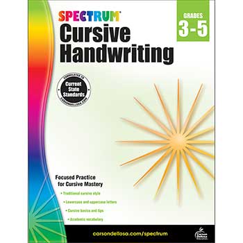 Carson-Dellosa Publishing Spectrum Cursive Handwriting, Grades 3 - 5